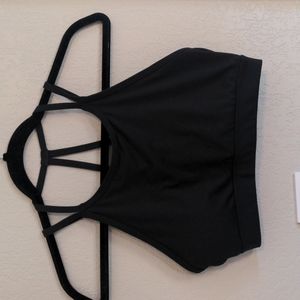 Prana Black High-Neck Sports Bra